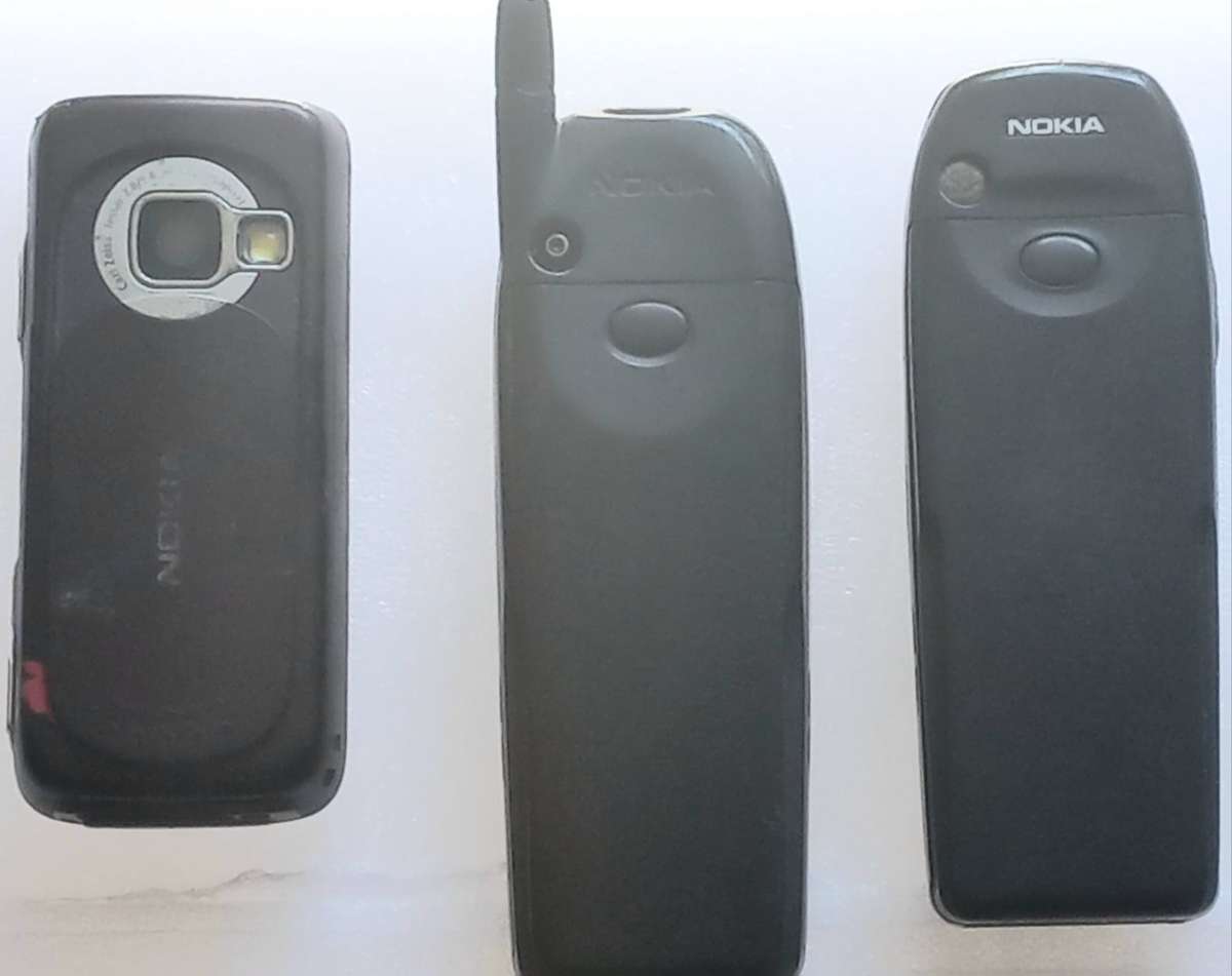 Three Nokia Cell Phones Previous Loved and Now Collectible