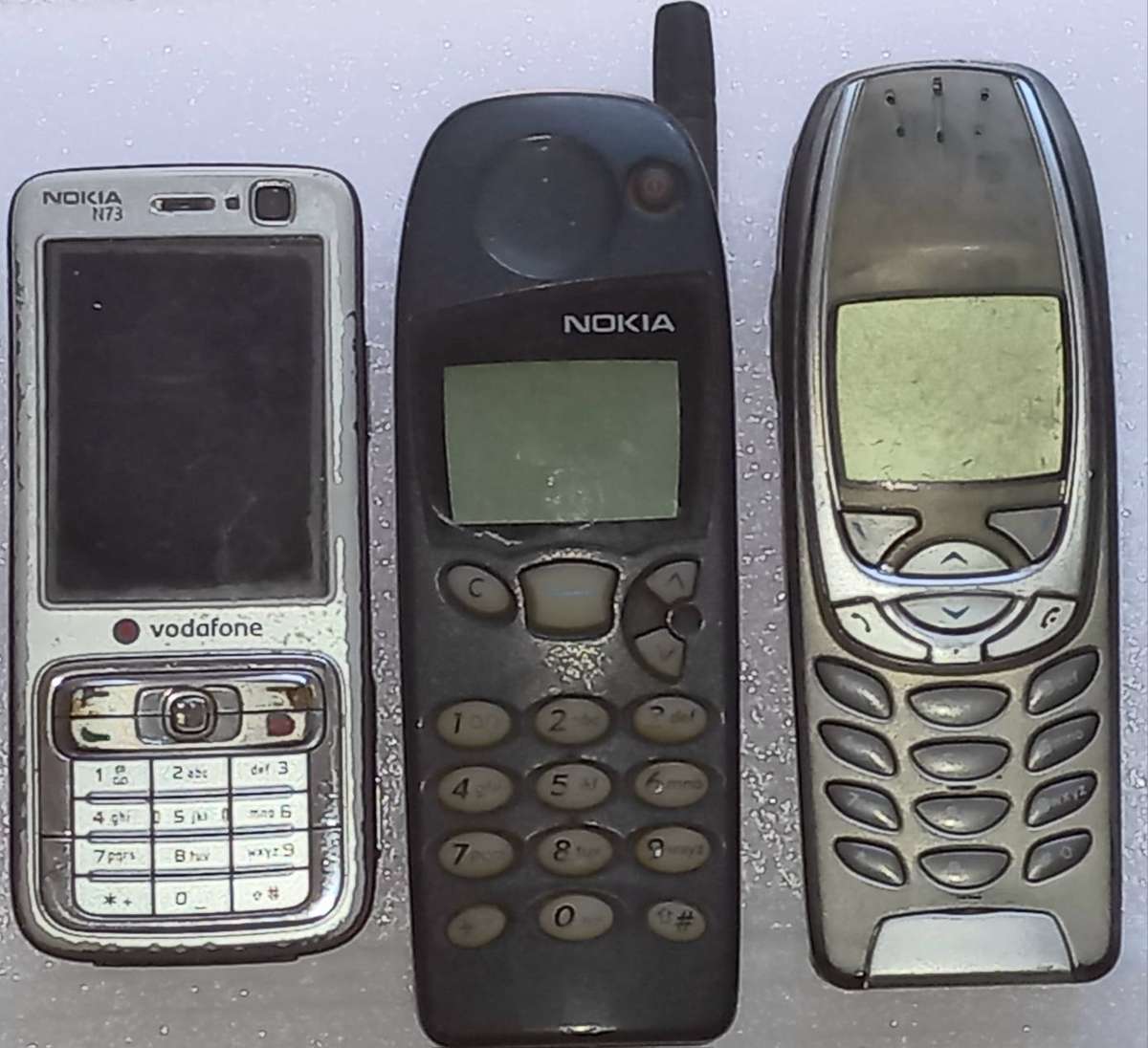 Three Nokia Cell Phones Previous Loved and Now Collectible