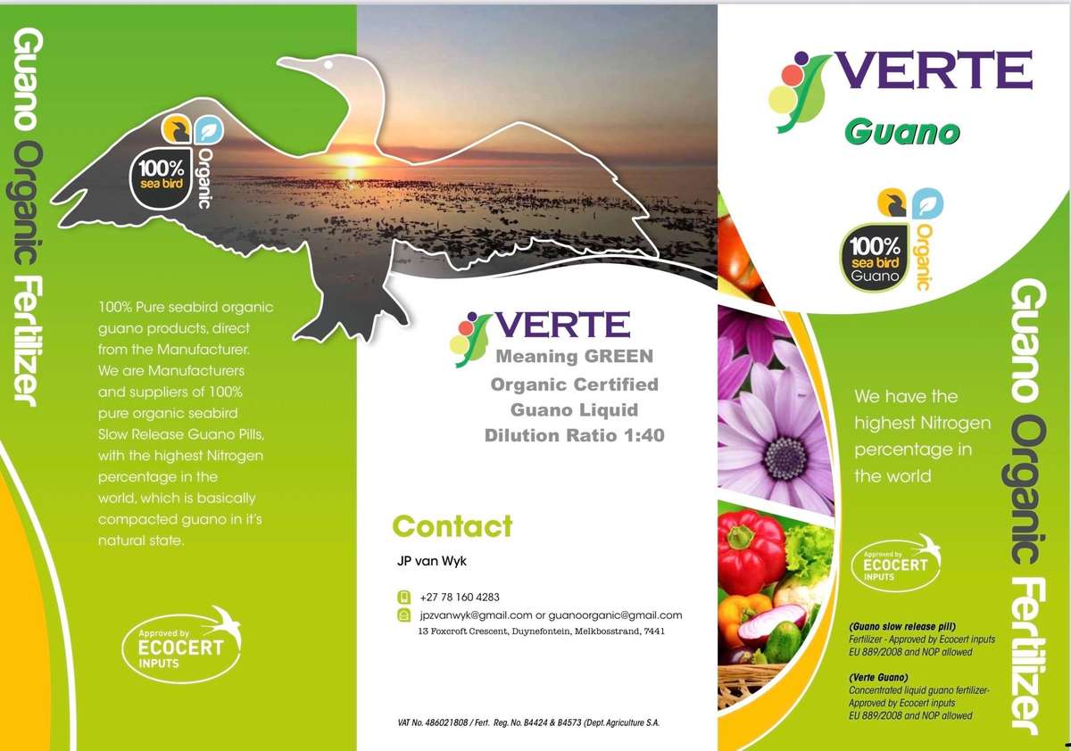 Organic Guano Certified  Fertiliser : 25 Litre (Dilute 1:40)
