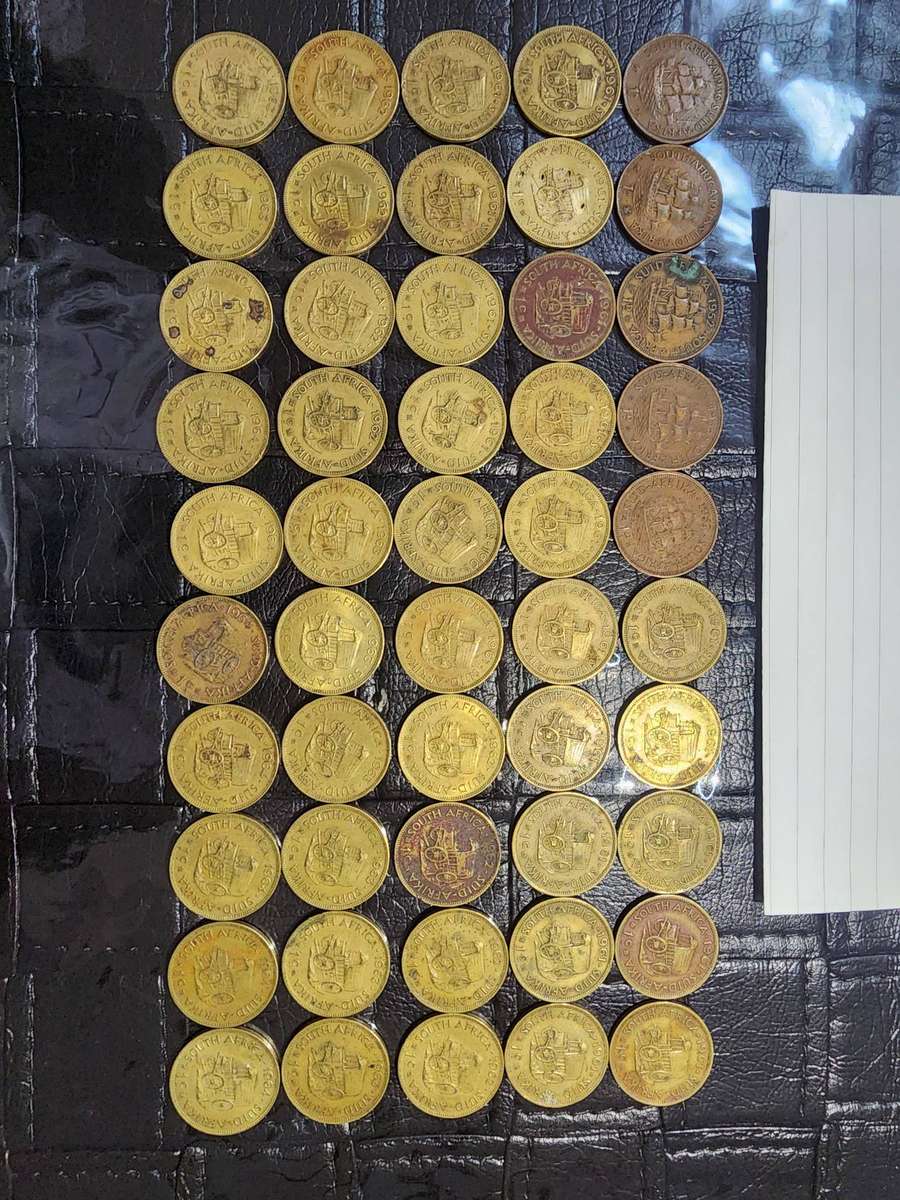 Lot of 50 Old South African Coins