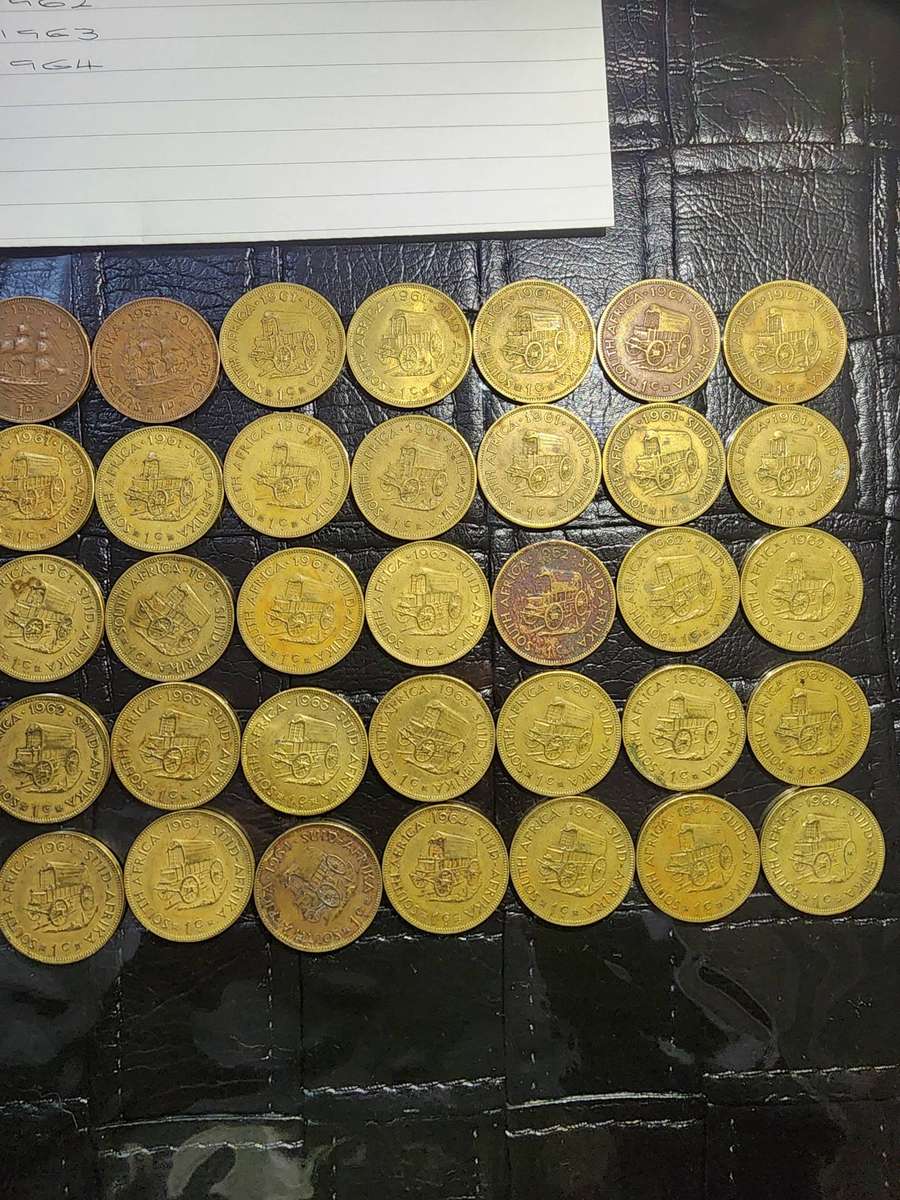 Lot of 50 Old South African Coins