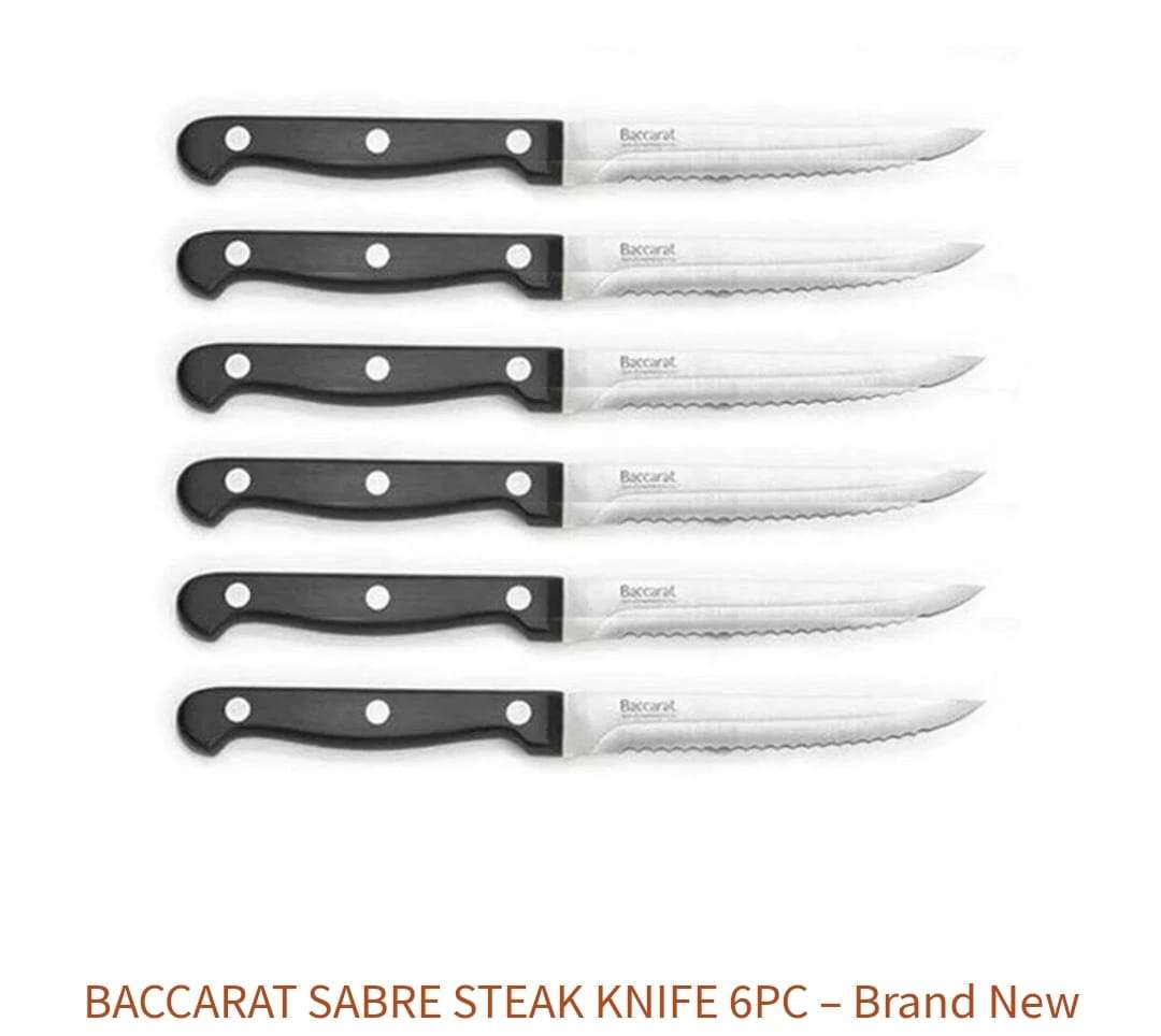 Baccarat Sabre Steak Knives - 6pc