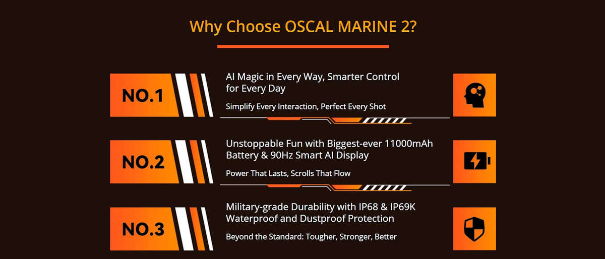 OSCAL Rugged smartphone Marine 2
