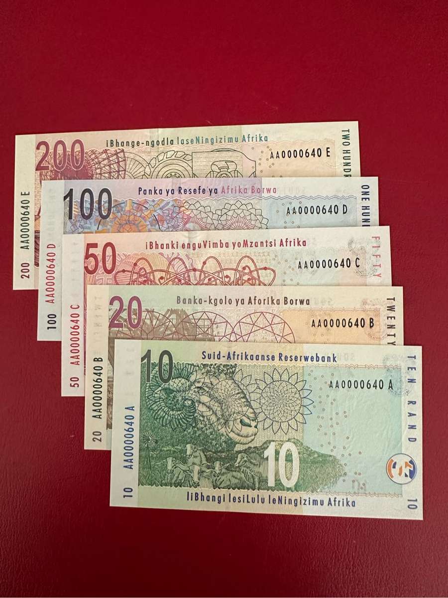 TT Mboweni same numbered AA set