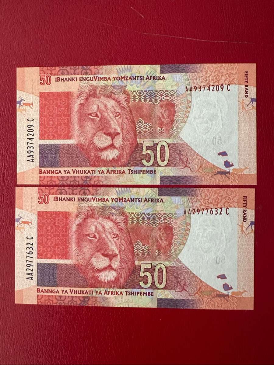 R50 G Marcus 2nd issue x2 unc AA