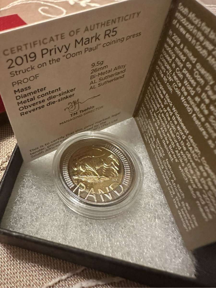 2019 Oom Paul R5 mint mark CW