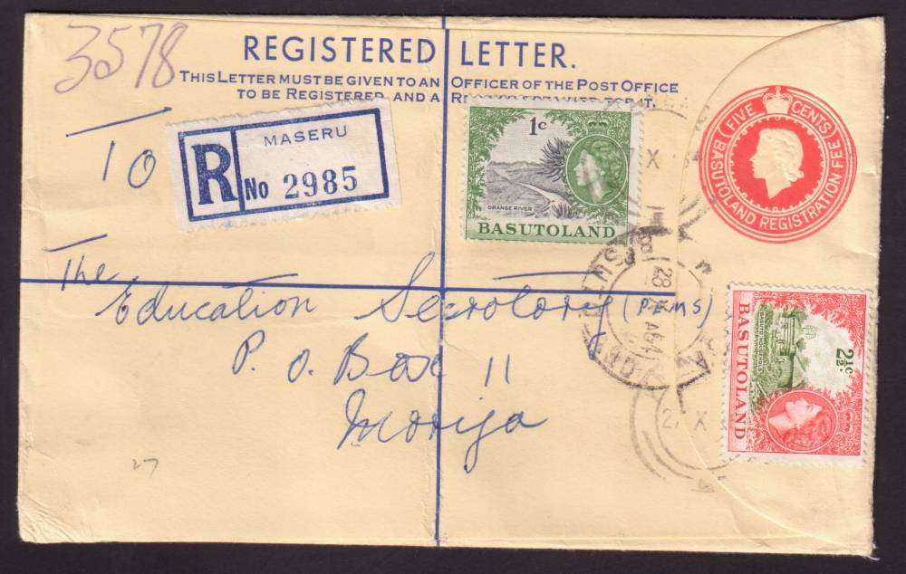 BASUTOLAND MORIJA, MASERU & BUTHA BUTHE REG COVERS - SUPERB!