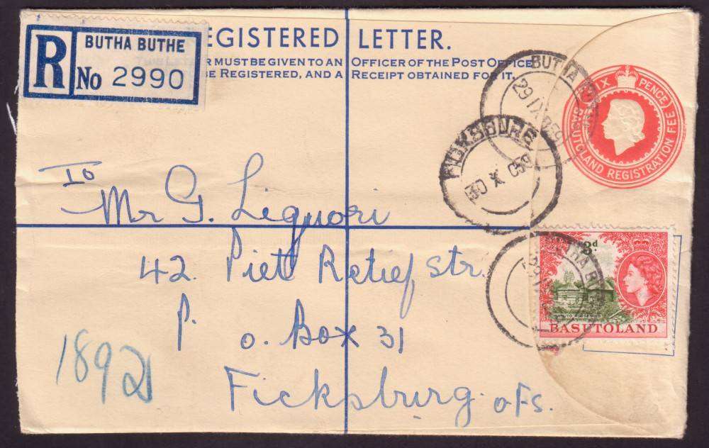 BASUTOLAND MORIJA, MASERU & BUTHA BUTHE REG COVERS - SUPERB!