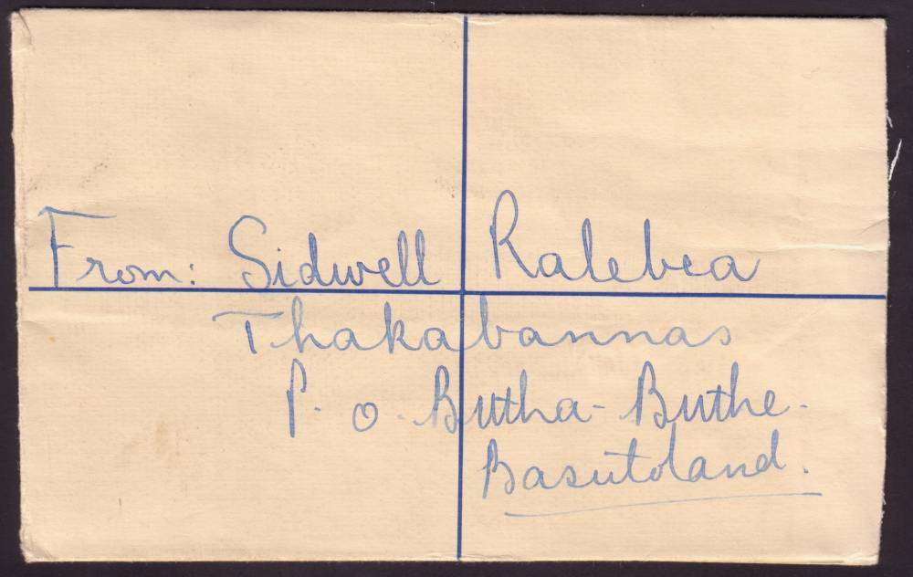 BASUTOLAND MORIJA, MASERU & BUTHA BUTHE REG COVERS - SUPERB!