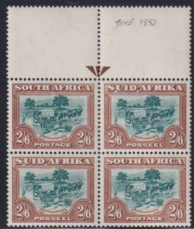 SA 1950 2/6 "HEATWAVE EFFECT"  UM ARROW BLOCK  - SACC 120b - CV R1400
