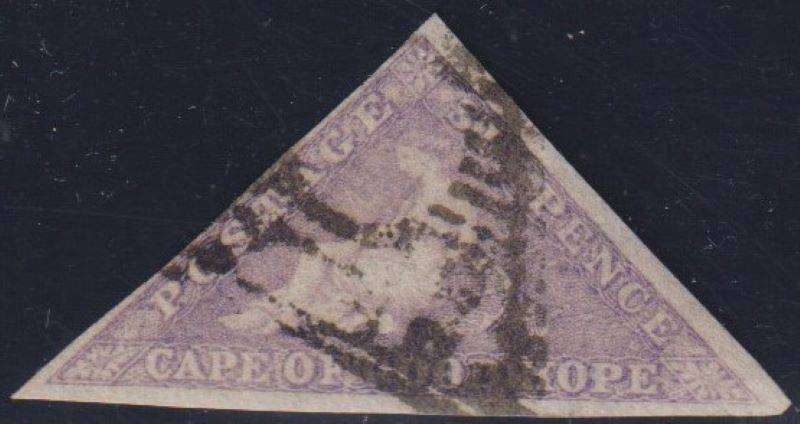 CAPE OF GOOD HOPE 1858 6d TRIANGLE FINE USED