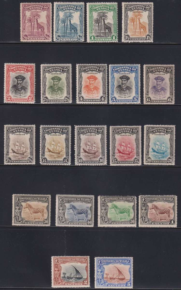 NYASSA LOVELY 1921 FRESH HINGED MINT LOT