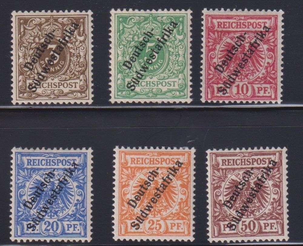 GERMAN SWA 1898 SET FINE HINGED MINT - SACC CV R7000