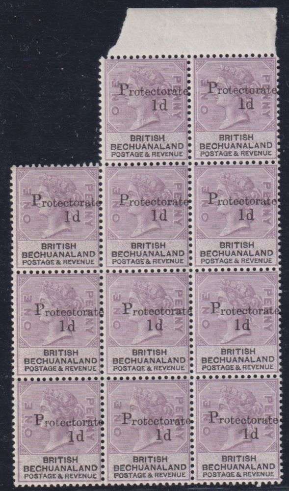 BECHUANALAND 1888 1d RARE IRREGULAR BLOCK OF 11 UNMOUNTED MINT
