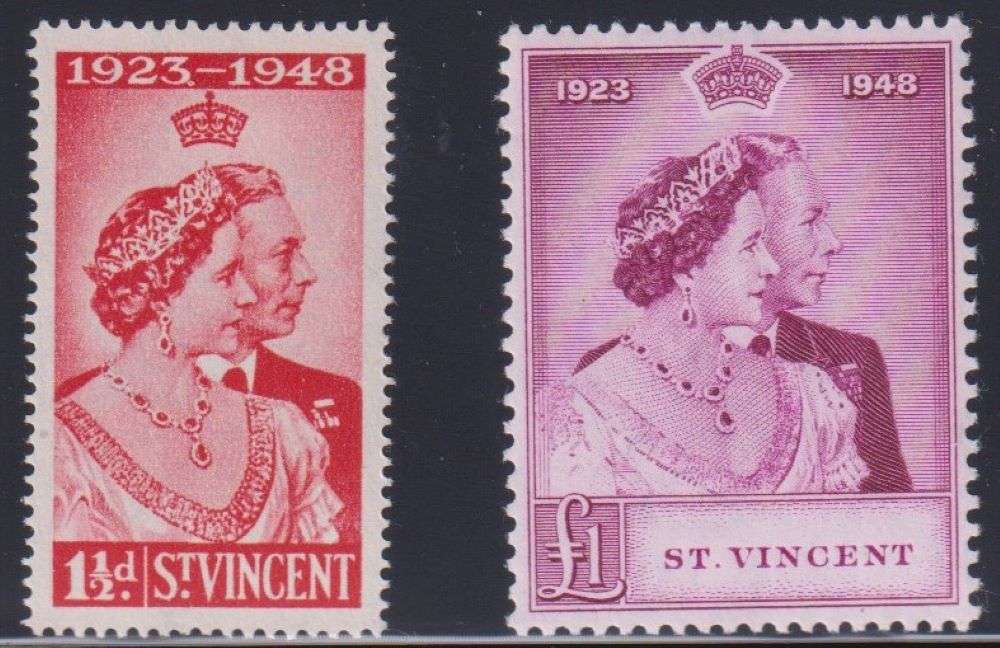 1948 RSW KGV1 SETS MINT - SELANGOR,PERAK,MALACCA,ADEN, ST VIN, TRIN.