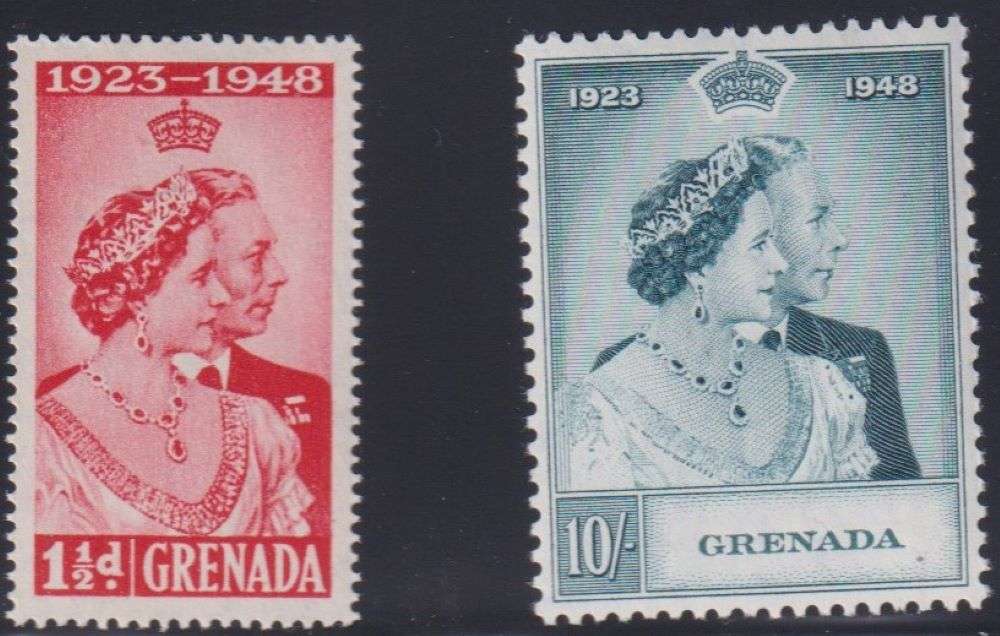 1948 RSW KGV1 SETS UM - JAMAICA, GRENADA,FID,DOMINICA,CAYMANS