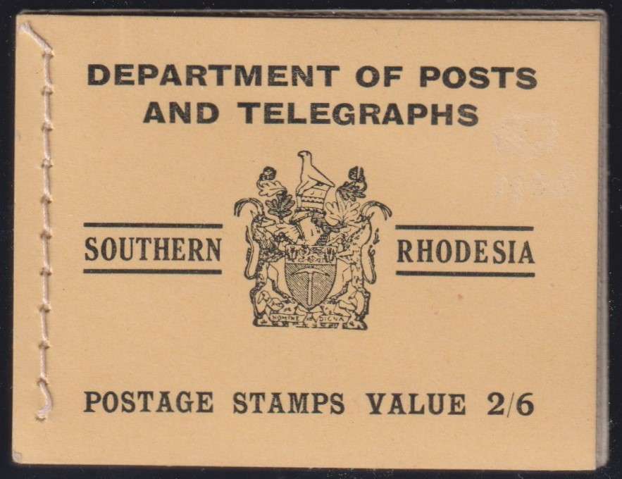 SOUTHERN RHODESIA 1938 KGV1 BOOKLET - SCARCE  SACC B4   CV R10000