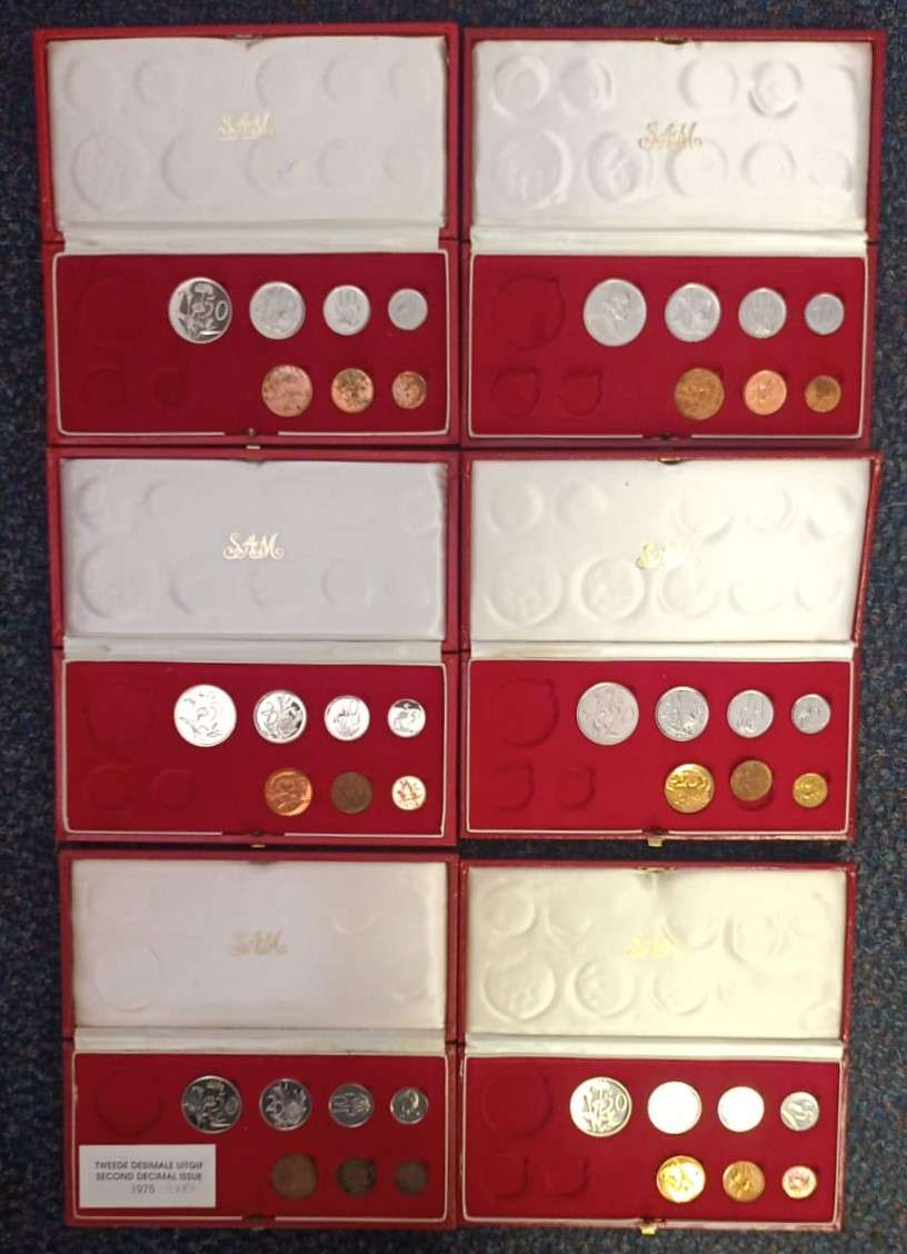 Long Proof Sets -  No gold, no R1, various years - 6 boxes