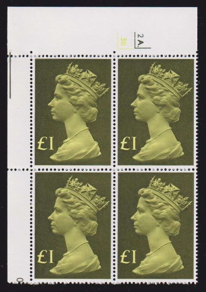 GREAT BRITAIN QE11 HIGH VALUES CYL BLOCKS, GUTTER PAIRS SUPERB UM COLLECTION