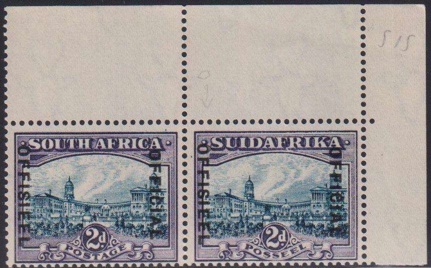 SA 1930 RARE 2d OFFICIAL SUPERB UNMOUNTED MINT - SACC O15b CV R3600
