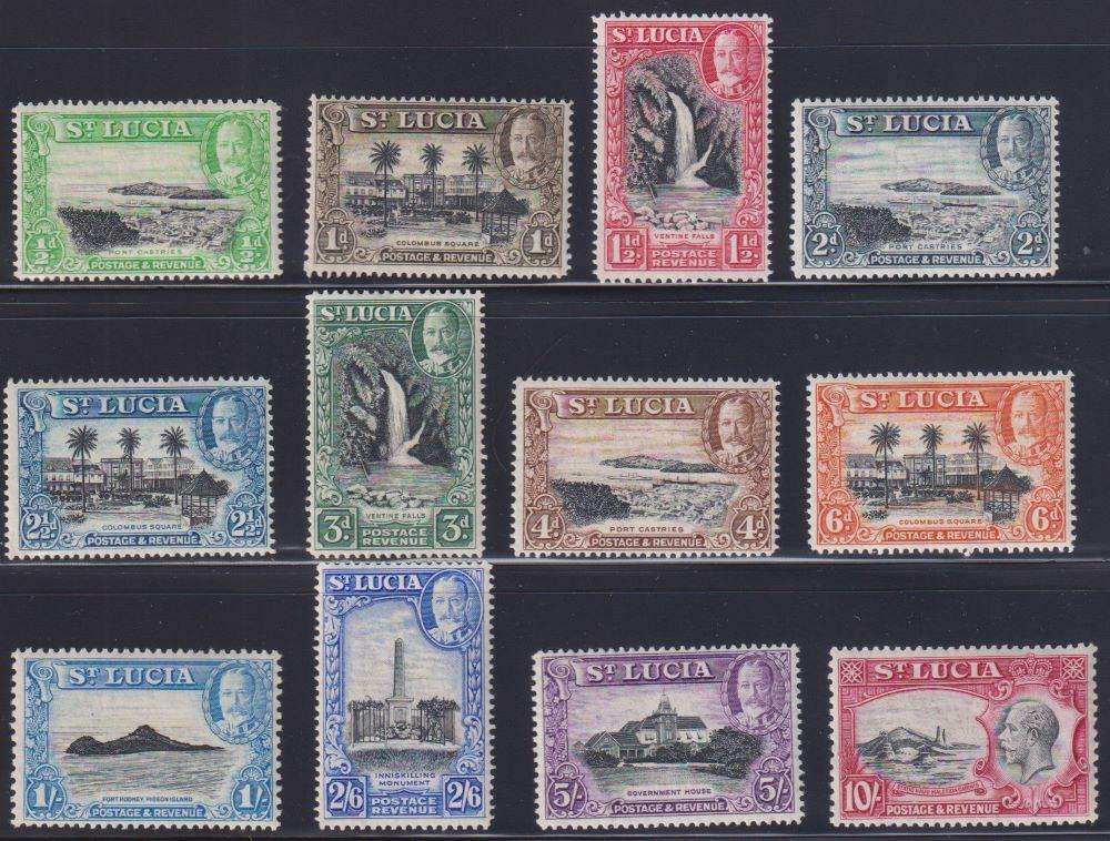 ST LUCIA 1936 KGV SET VERY FINE MINT CV £100