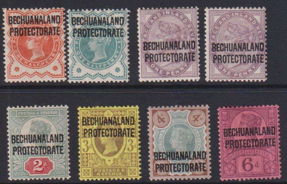 BECHUANALAND 1897 QVIC SET HINGED MINT CV R1800