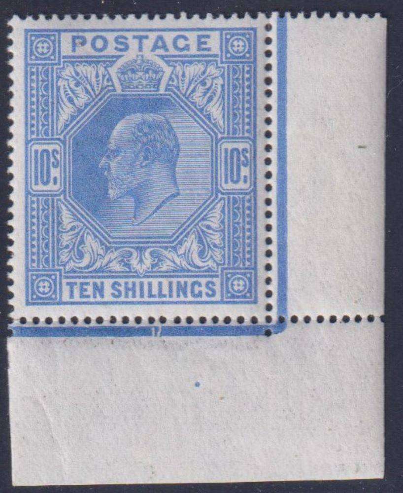GREAT BRITAIN  KEV11 1912  10/- BRIGHT BLUE SUPERB MINT SG 319 cv £1100