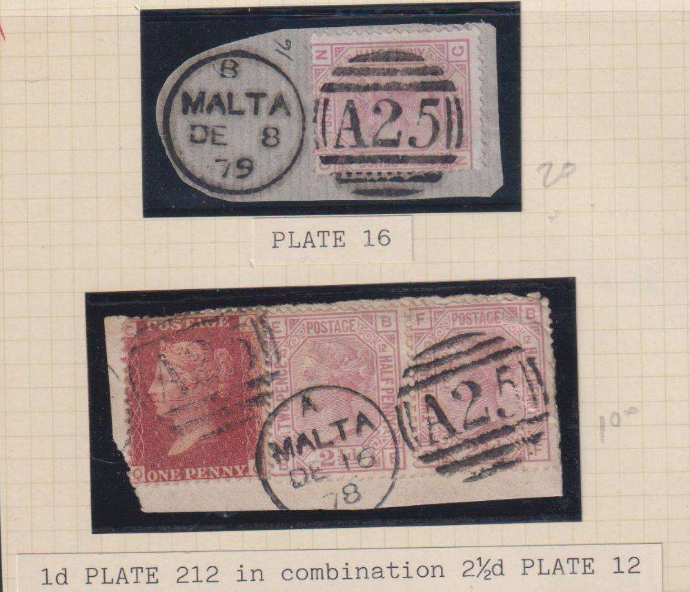 GREAT BRITAIN QVIC USED IN MALTA & EGYPT - A LOVELY LOT