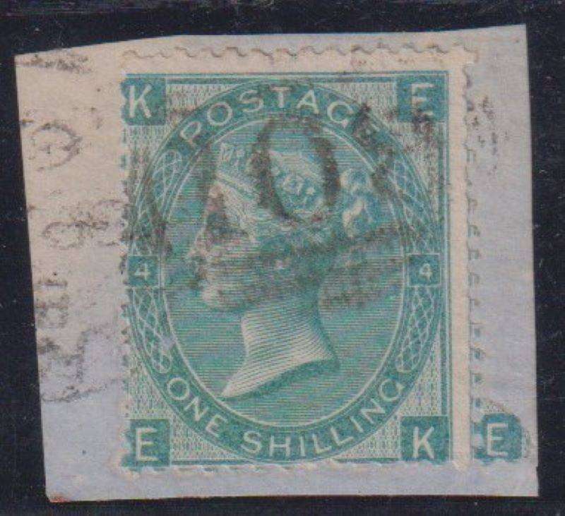 GB 1865-7 1/- QVIC 1/-'s USED IN EGYPT