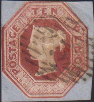 GREAT BRITAIN 1847 10d  EMBOSSED USED