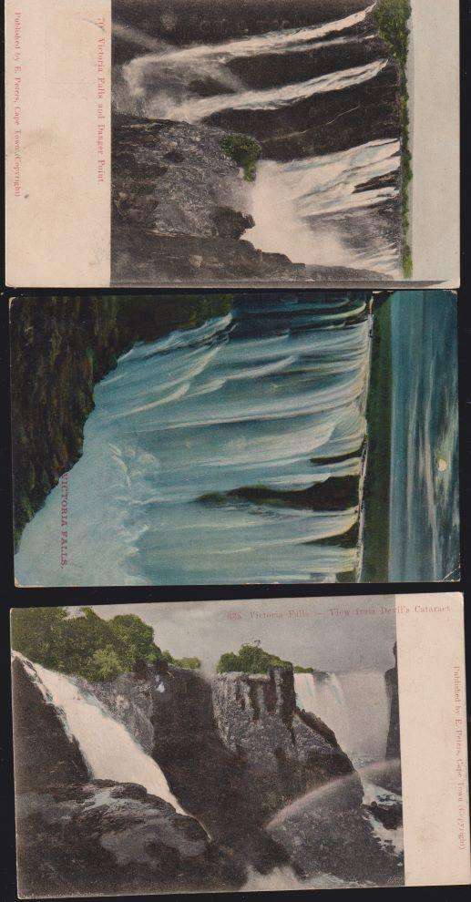 CAPE OF GOOD HOPE ON VICTORIA FALLS POSTCARDS- A SUPERB LOT