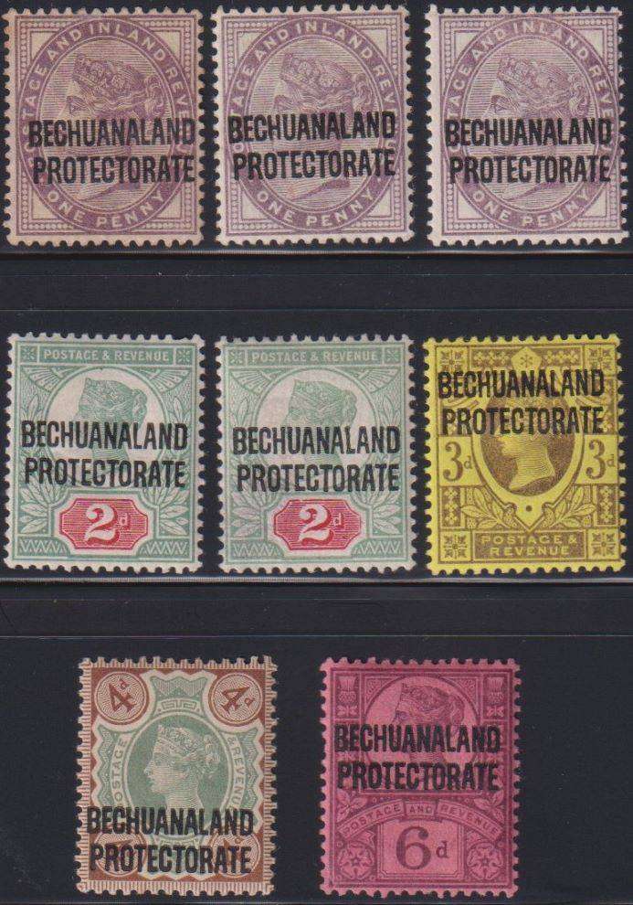 BECHUANALAND 1897 QVIC MINT LOT - CV R2000