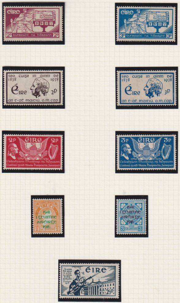 DOMINICA, COOK ISLANDS,TANGIER, FALKLAND DEPS, IRELAND LOVELY MINT KGV1 LOT ON PAGES