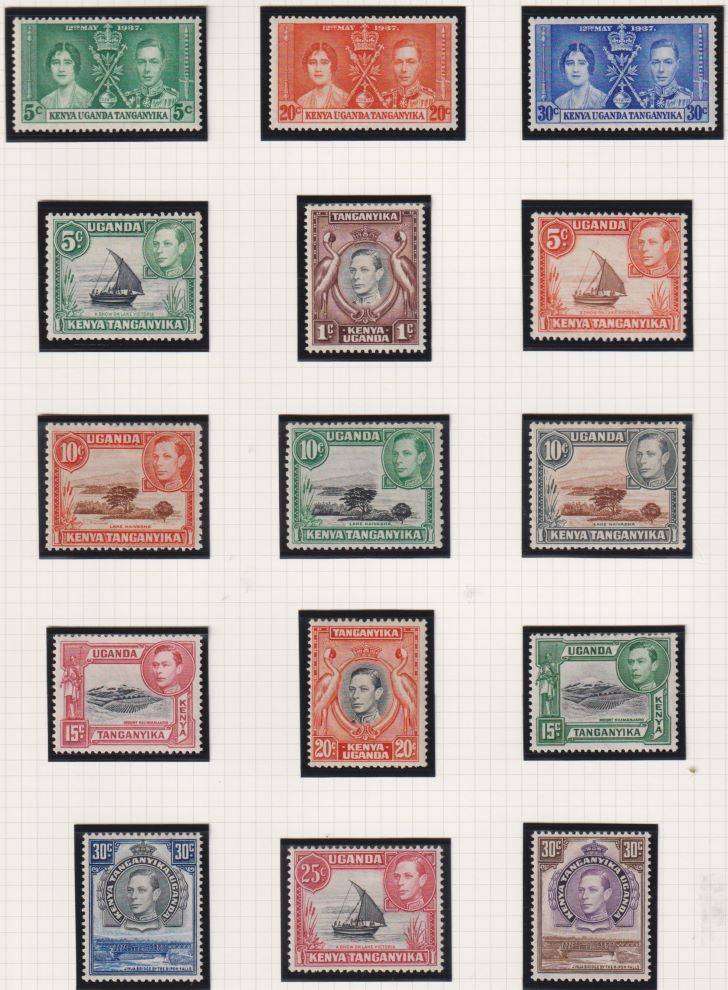 KUT 1937-52 KGV1 ALL ISSUES FINE HINGED MINT  SG 128-164 & D7-12 CV £400+