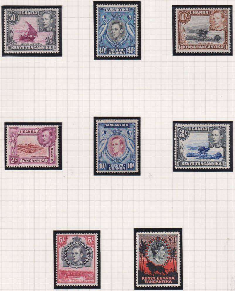 KUT 1937-52 KGV1 ALL ISSUES FINE HINGED MINT  SG 128-164 & D7-12 CV £400+