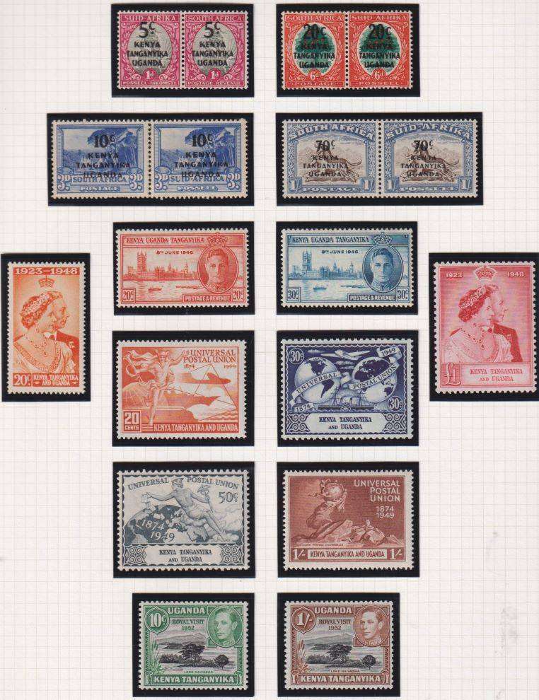 KUT 1937-52 KGV1 ALL ISSUES FINE HINGED MINT  SG 128-164 & D7-12 CV £400+