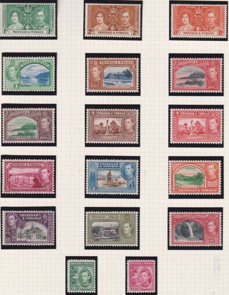 TRINIDAD & TURKS LOVELY MINT KGV1 LOT ON PAGES - CV £215