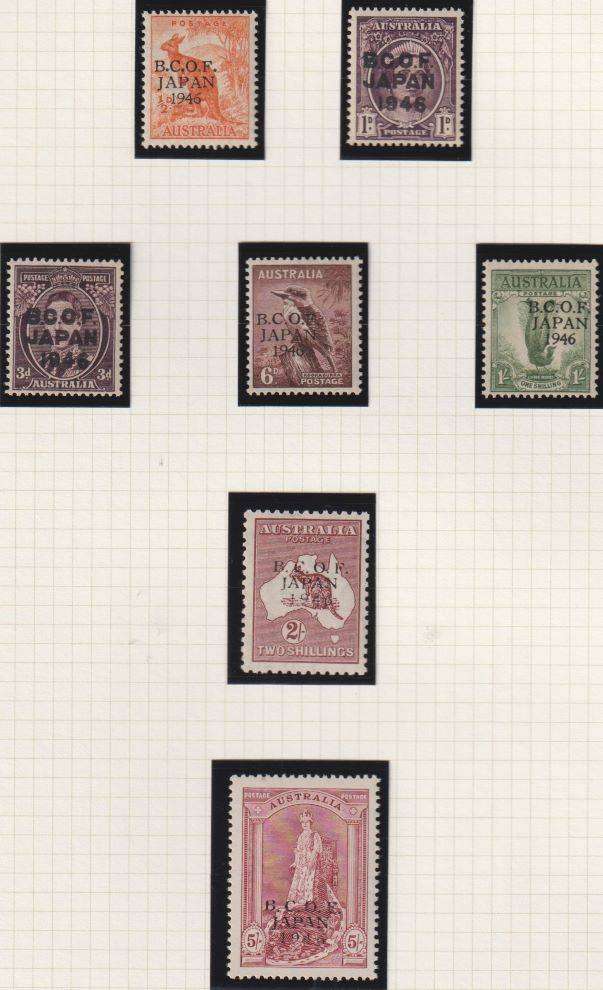 AUSTRALIA - BCOF JAPAN UNMOUNTED MINT KGV1 SET SG J1-J7 - CV  £200