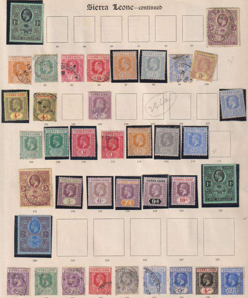 SIERRA LEONE LOVELY OLD LOT ON PAGES