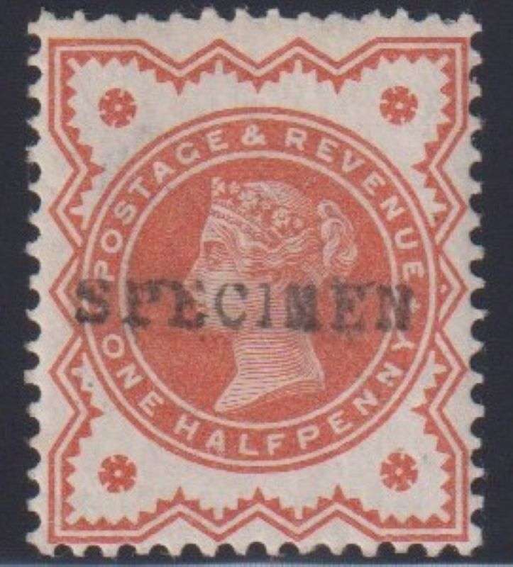 GREAT BRITAIN 1887 1/2d OVERPRINT "SPECIMEN" UM