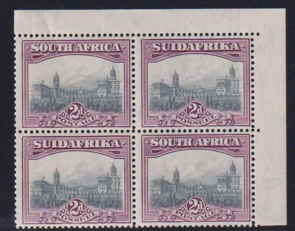 SA 1927 2d LONDON "PERF DOWN" BLOCK  M/UM - SACC O33a CV R2900+