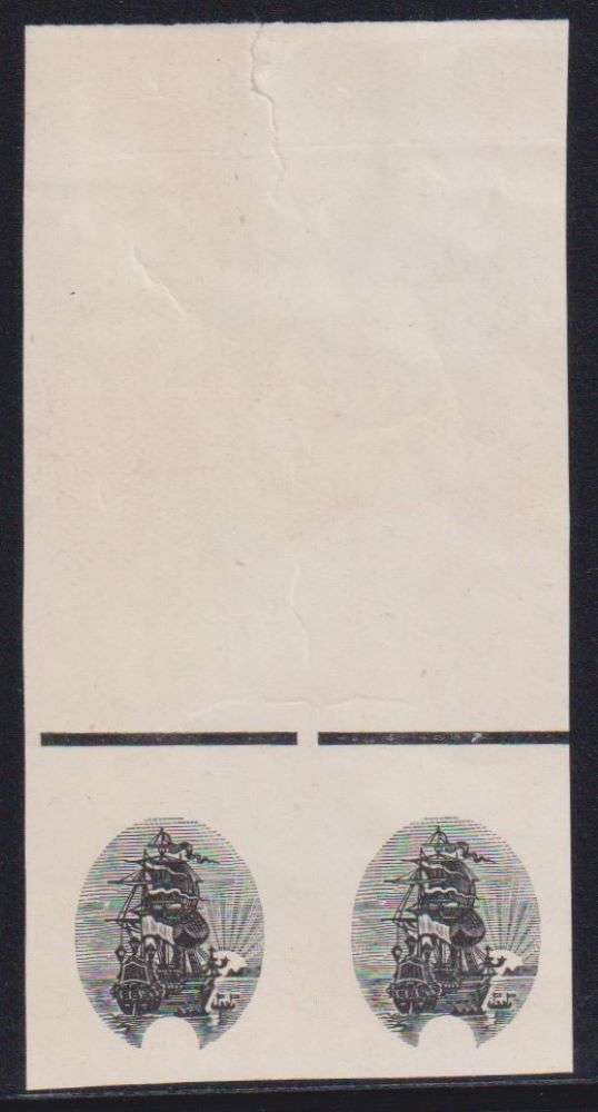 SOUTH AFRICA 1926 1d IMPERF VIGNETTE PLATE PROOF TOP MARGINAL