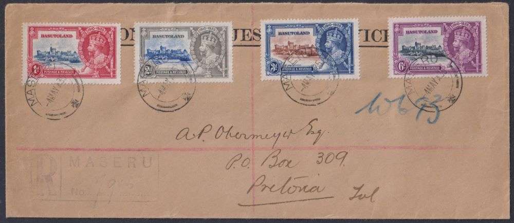 BASUTOLAND SCARCE 1935 SILVER JUBILEE FDC