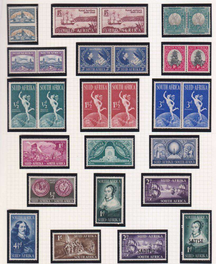 SOUTHERN & NORTHERN RHODESIA, UNION OF SA UNMOUNTED MINT ON PAGES