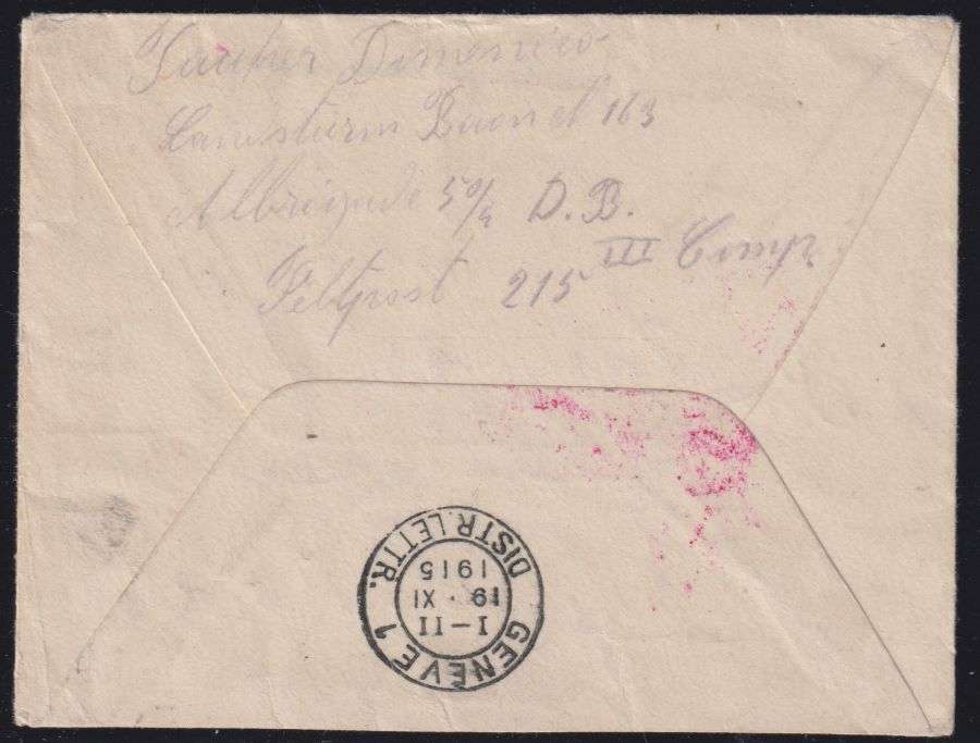 AUSTRIA 1915 WW1 FELDPOST COVER TO GENEVA -