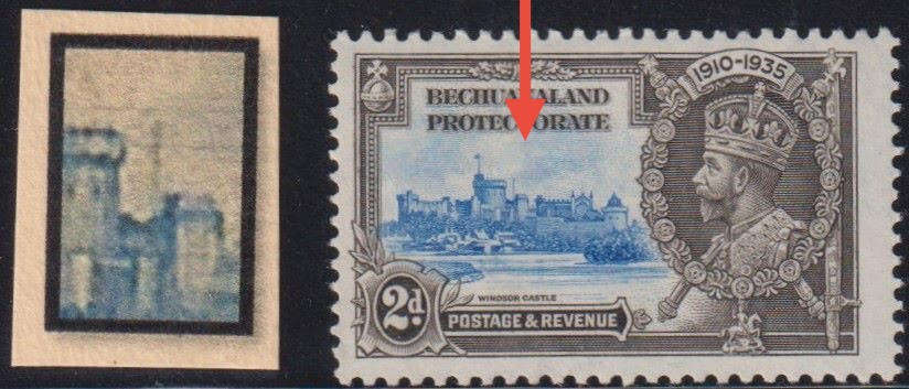 BECHUANALAND 1935 2d SILVER JUBILEE "EXTRA FLAGSTAFF" MINT - CV R5000