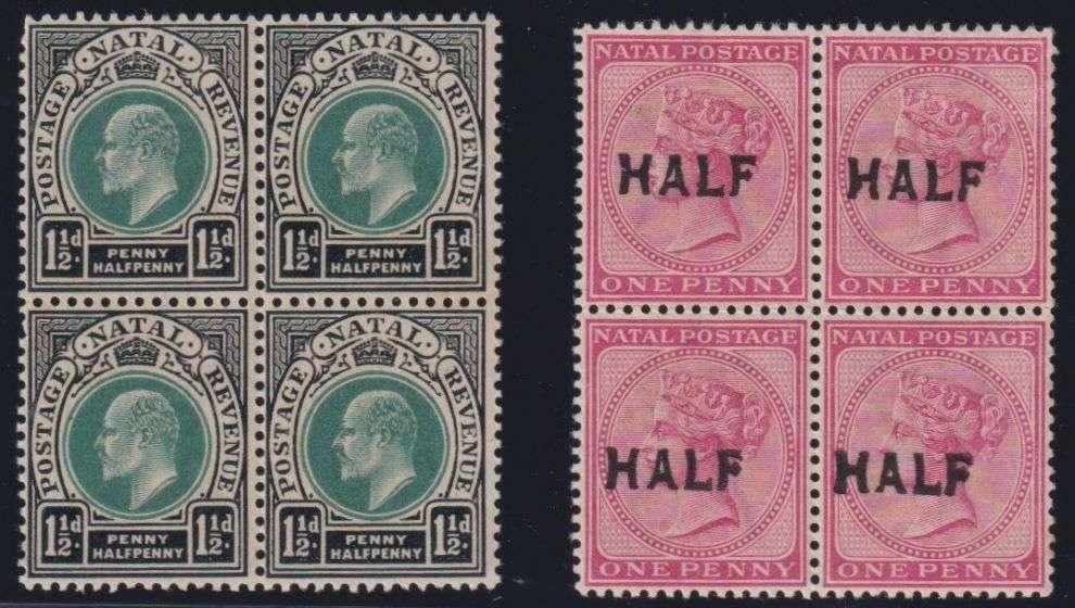 NATAL 1895 & 1902 BLOCKS UM