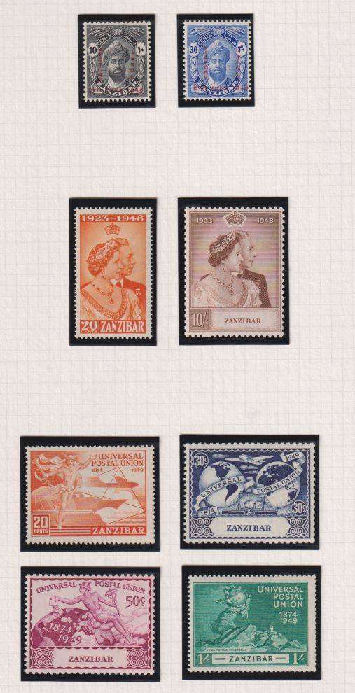ST HELENA, SIERRA LEONE, ZANZIBAR  1946-49 RSW & COMMEM SETS SUPERB UNMOUNTED MINT