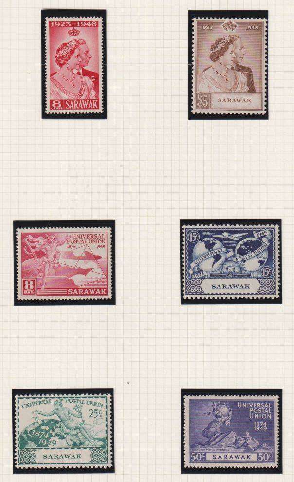 SEYCHELLES & SARAWAK 1946-49 RSW & COMMEM SETS SUPERB UNMOUNTED MINT