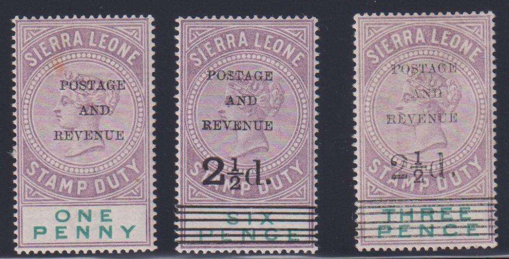 SIERRA LEONE 1897 QVIC ISSUES MINT